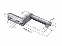 Zawias burty alu bolec 28-116
