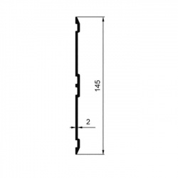 Aluminiowy profil ochronny H-145 mm, 10-001-01